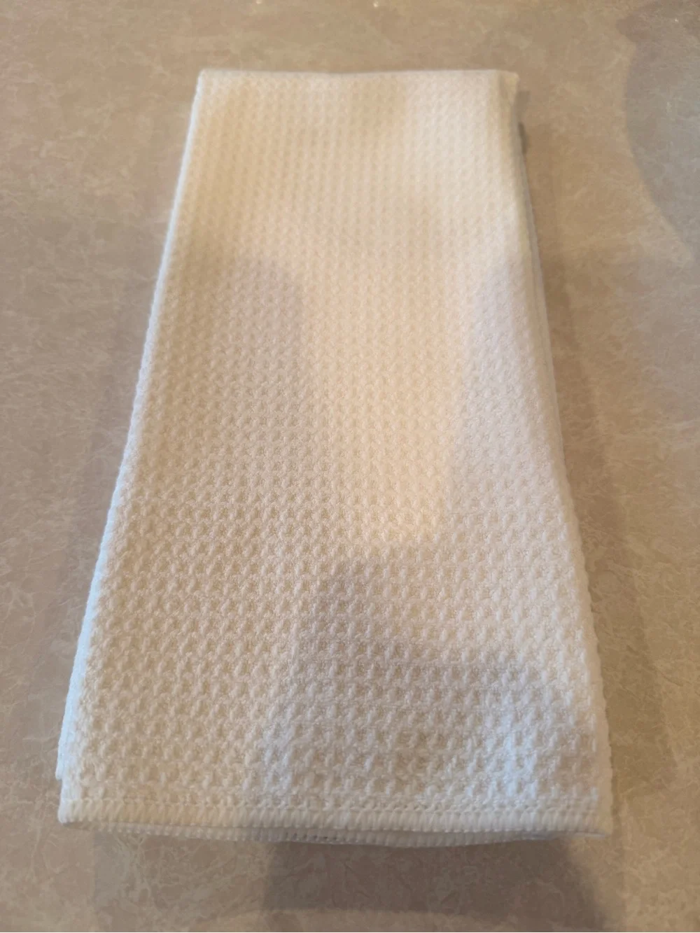 Vintage Style waffle weave Friends Kitchen Towel - White